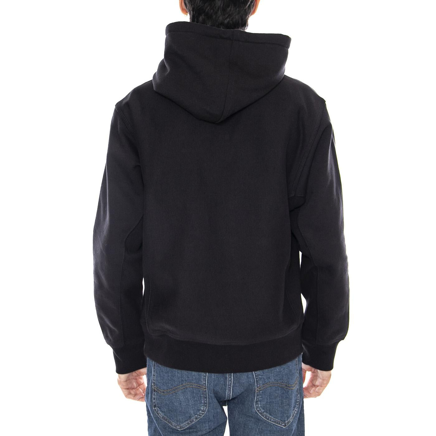 Hooded American Script Sweat Black - Felpa con Cappuccio Uomo Nera I028279.89XX . CARHARTT WIP 
