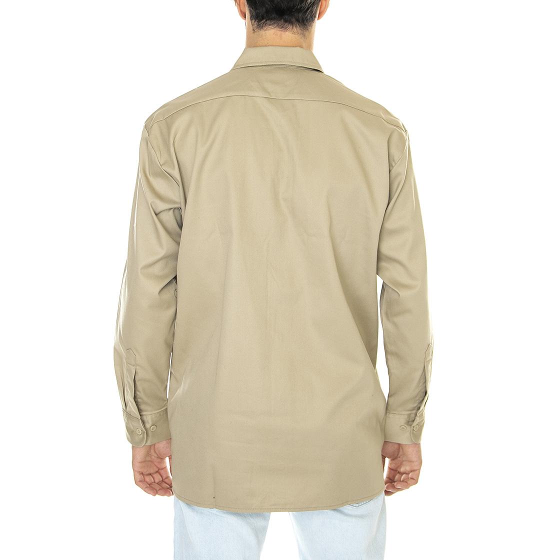 Work Shirt LS Rec Khaki - Camicia Uomo Beige DK0A4Y26KHK1  DICKIES 