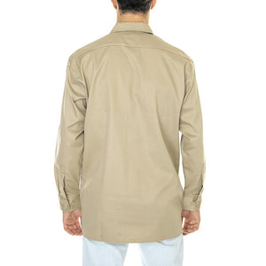Work Shirt LS Rec Khaki - Camicia Uomo Beige DK0A4Y26KHK1  DICKIES 