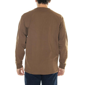 L/S Pocket T-Shirt Tamarind / Gold - Maglietta Girocollo Maniche Lunghe Uomo Marrone I026392.1R0XX  CARHARTT WIP 