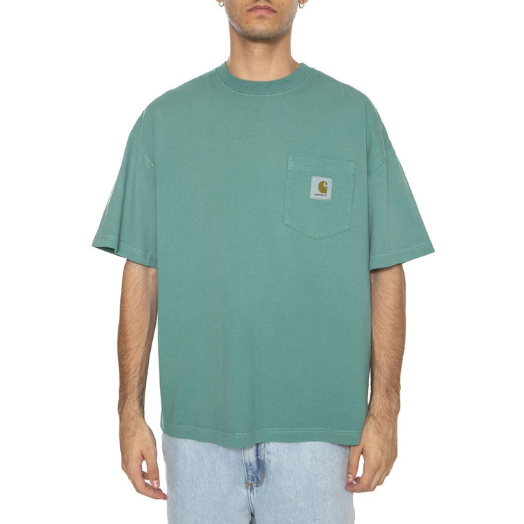 S/S Hudson Pocket T-Shirt Saguaro - Maglietta Girocollo Uomo Verde I035140.2ZU5F . CARHARTT WIP 