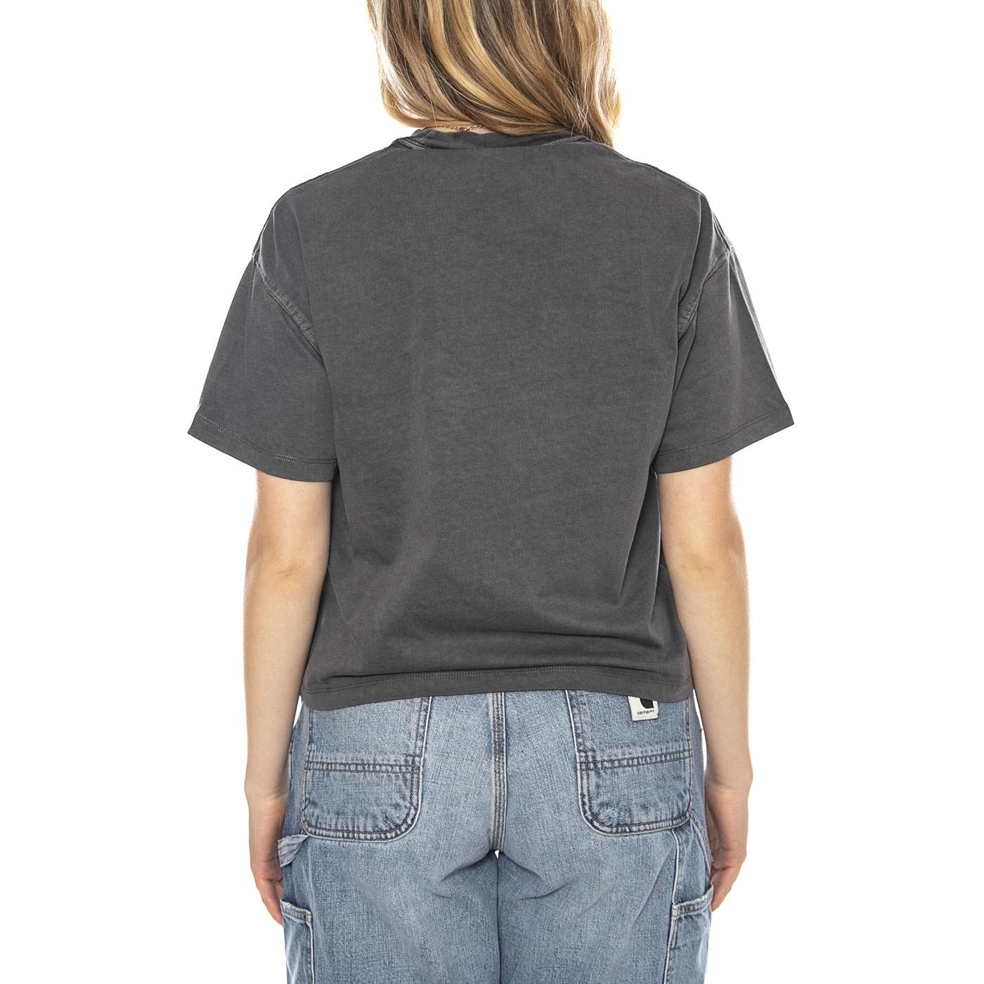 W S/S Benton T-Shirt - Grigia - Maglietta Donna I035528_87_GD . CARHARTT WIP 