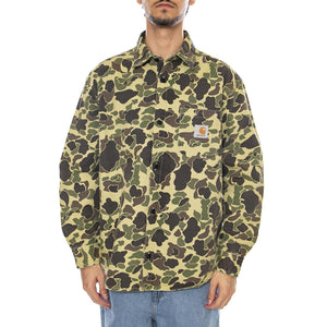 L/S Duck Shirt Camo Duck, Green - Camicia Uomo Multicolore I033769.2EQ06 . CARHARTT WIP 
