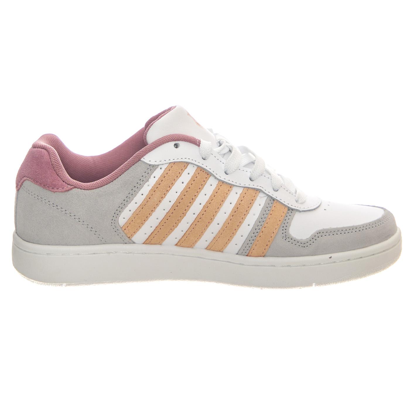 Court Pasilades White / Apricot Shoes - Scarpe Stringate Profilo Basso Uomo Bianche / Multicolore 06931-948-M  K-SWISS 