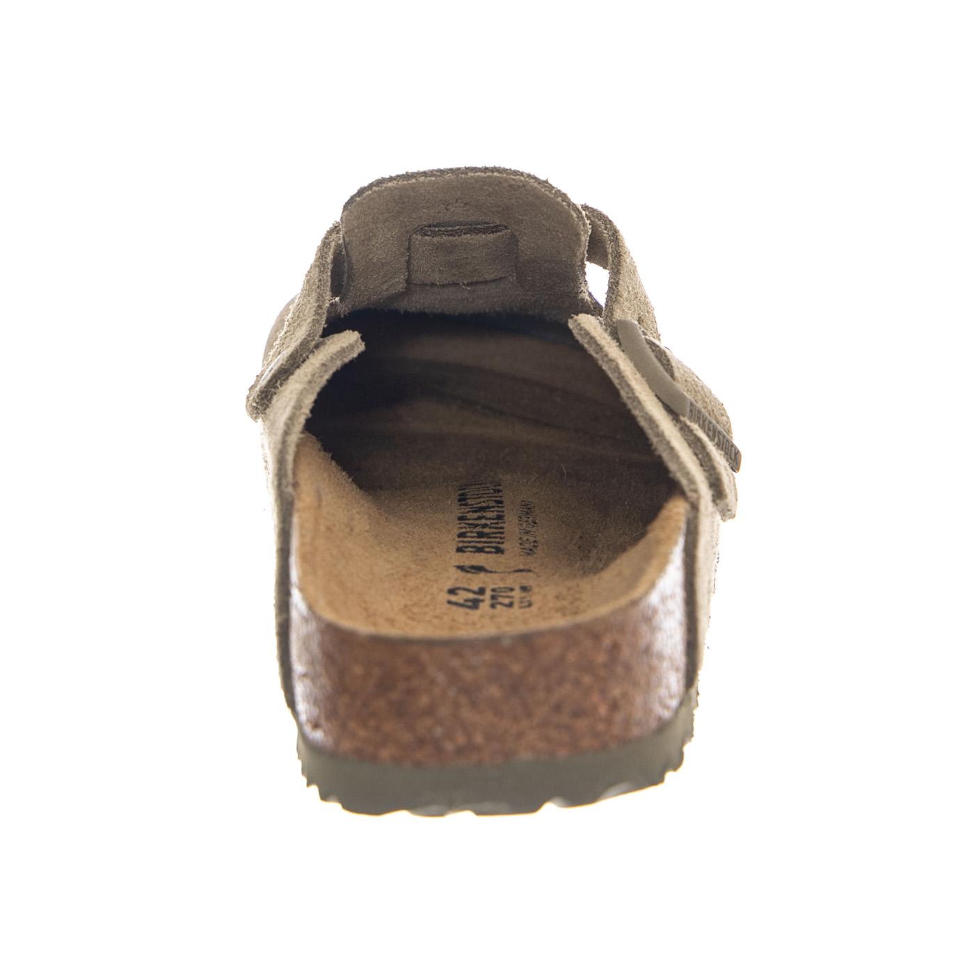 BOSTON FADED SUEDE LEATHER NARROW FIT KHAKI - Sandali Unisex Marroni 1025844 KHI BIRKENSTOCK 