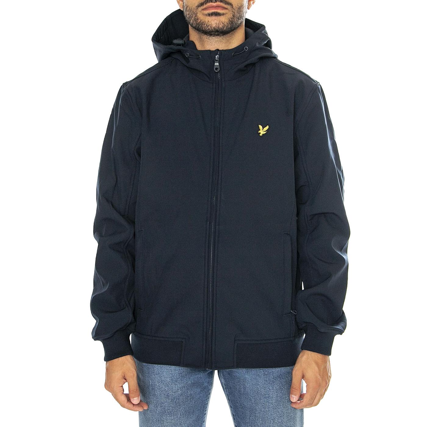 Fleece Back Softshell Jacket Dark Navy - Giacca con Cappuccio Uomo Blu JK2110V-Z271  LYLE & SCOTT 