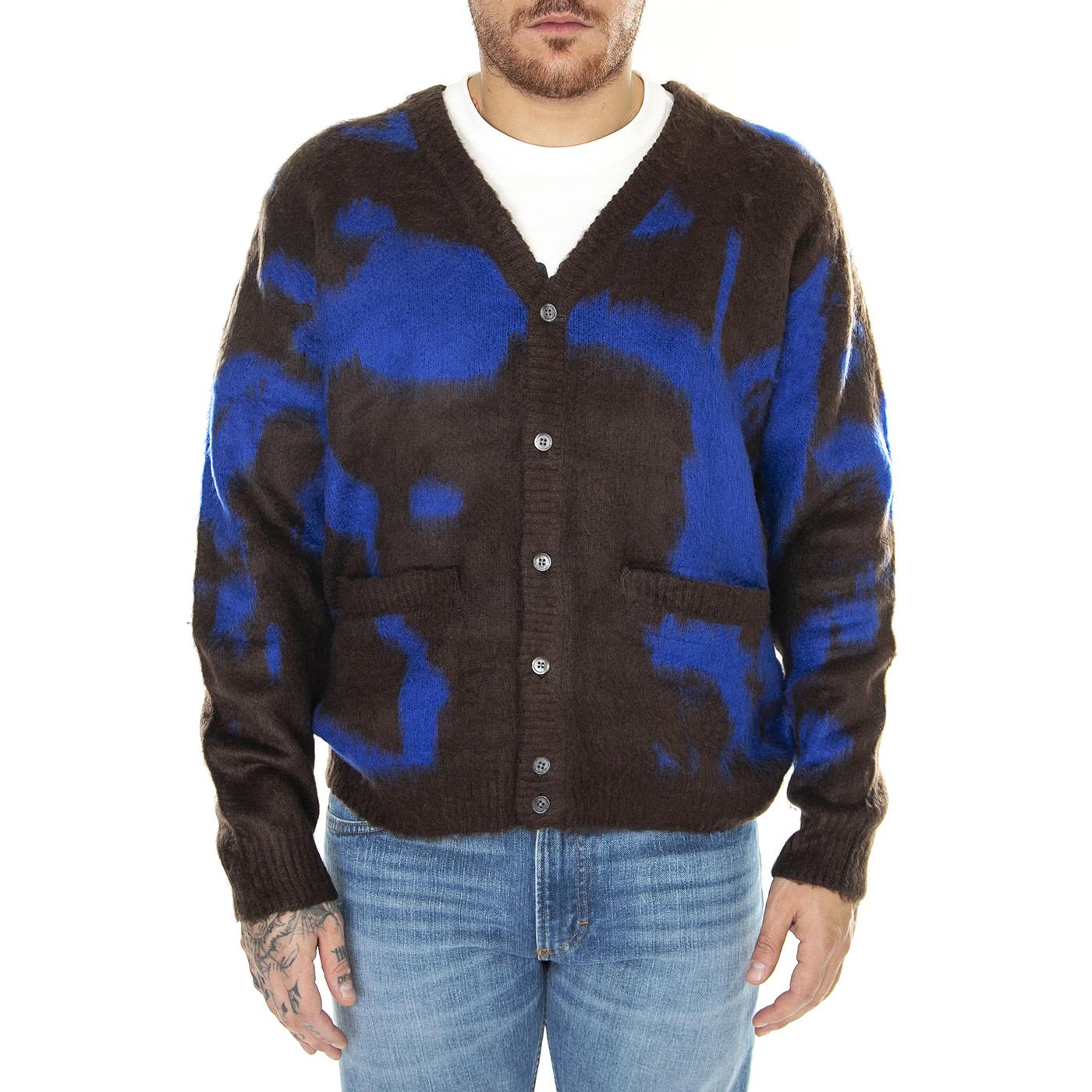 Luka Splatter Cardigan Java Brown Multi - Cardigan Uomo Multicolore 151010033-JVA  OBEY 
