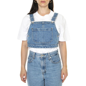Obey Cropper Overall Denim Top Light Indigo - Top Denim Jeans Donna Blu 284050026-LIN  OBEY 
