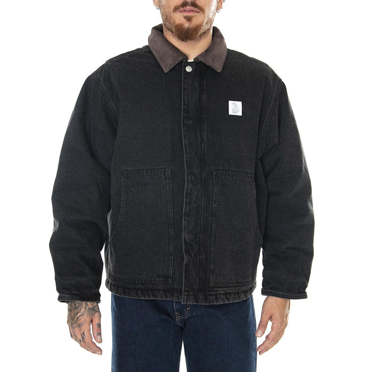 M' Work Around Jacket Faded Black - Giacca Invernale Uomo Nera 121800541-FBL  OBEY 