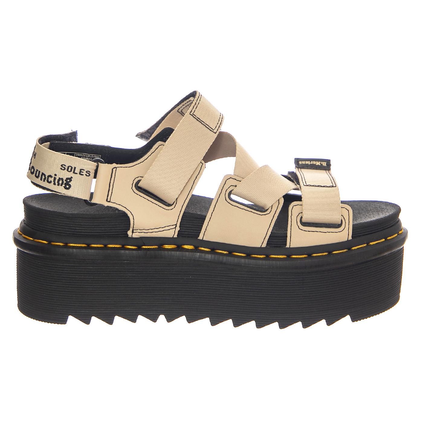 Kimber Warm Sand Webbing+Hydro Leather - Sandali Donna Beige 27351268  DR.MARTENS 