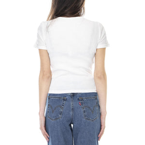 Samantha Baby T-Shirt - White - Maglietta Girocollo Donna Bianca 02991-WHITE . BRIXTON 