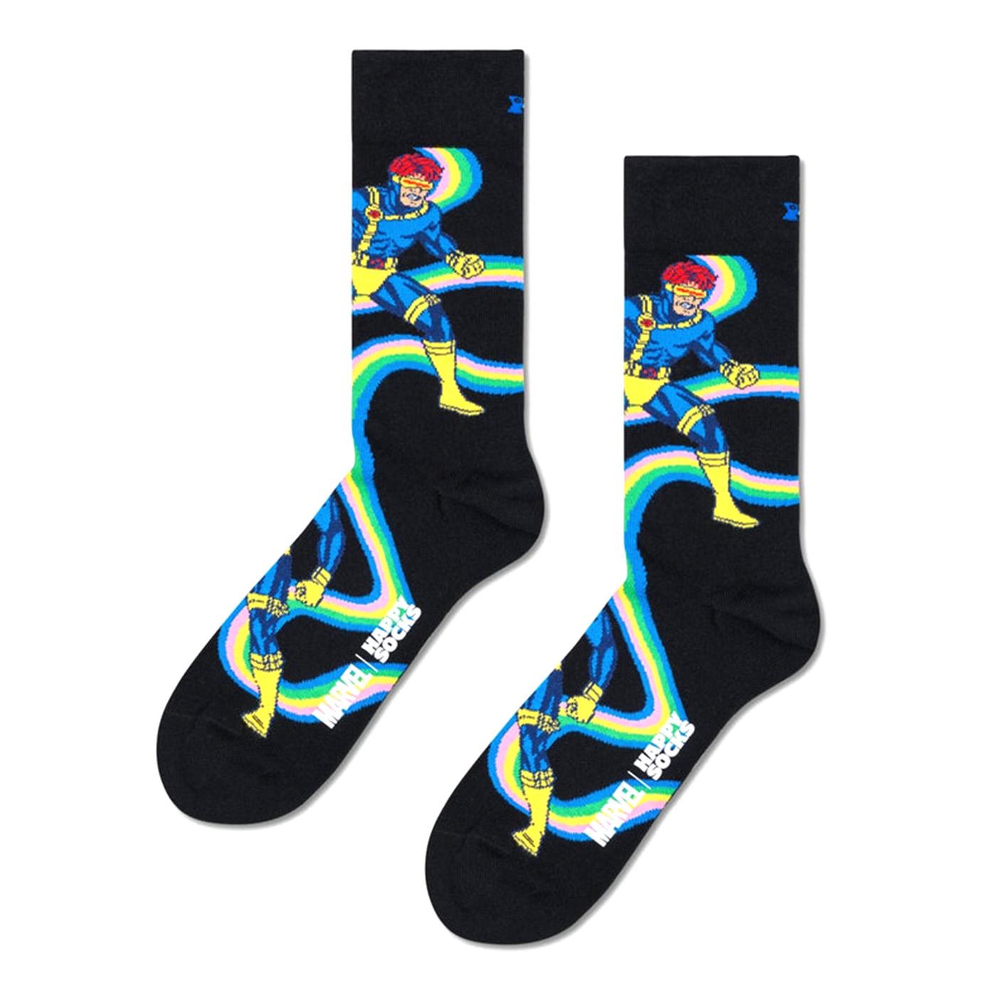 Marvel X-Men Cyclops Sock Black - Calzini Multicolore P003491-BLACK  HAPPY SOCKS 