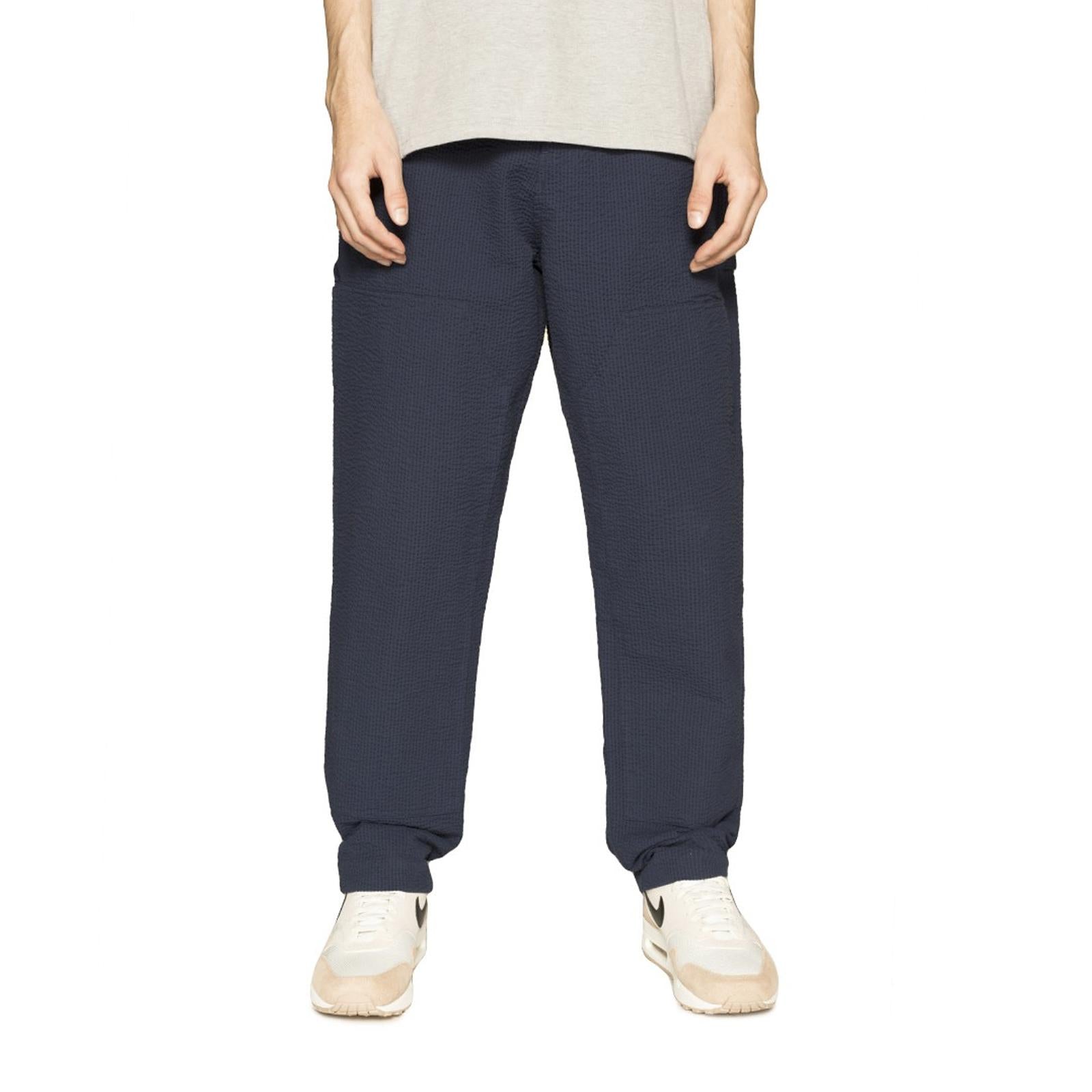 SEERSUCKER WORK PANT NAVY 116346-NAVY . STUSSY 