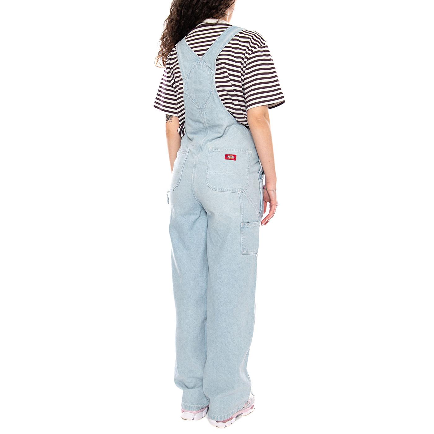 Loose Denim Bib W Fog Blue - Salopette Donna Denim Jeans Blu DK0A88EC 0FE1 DICKIES 