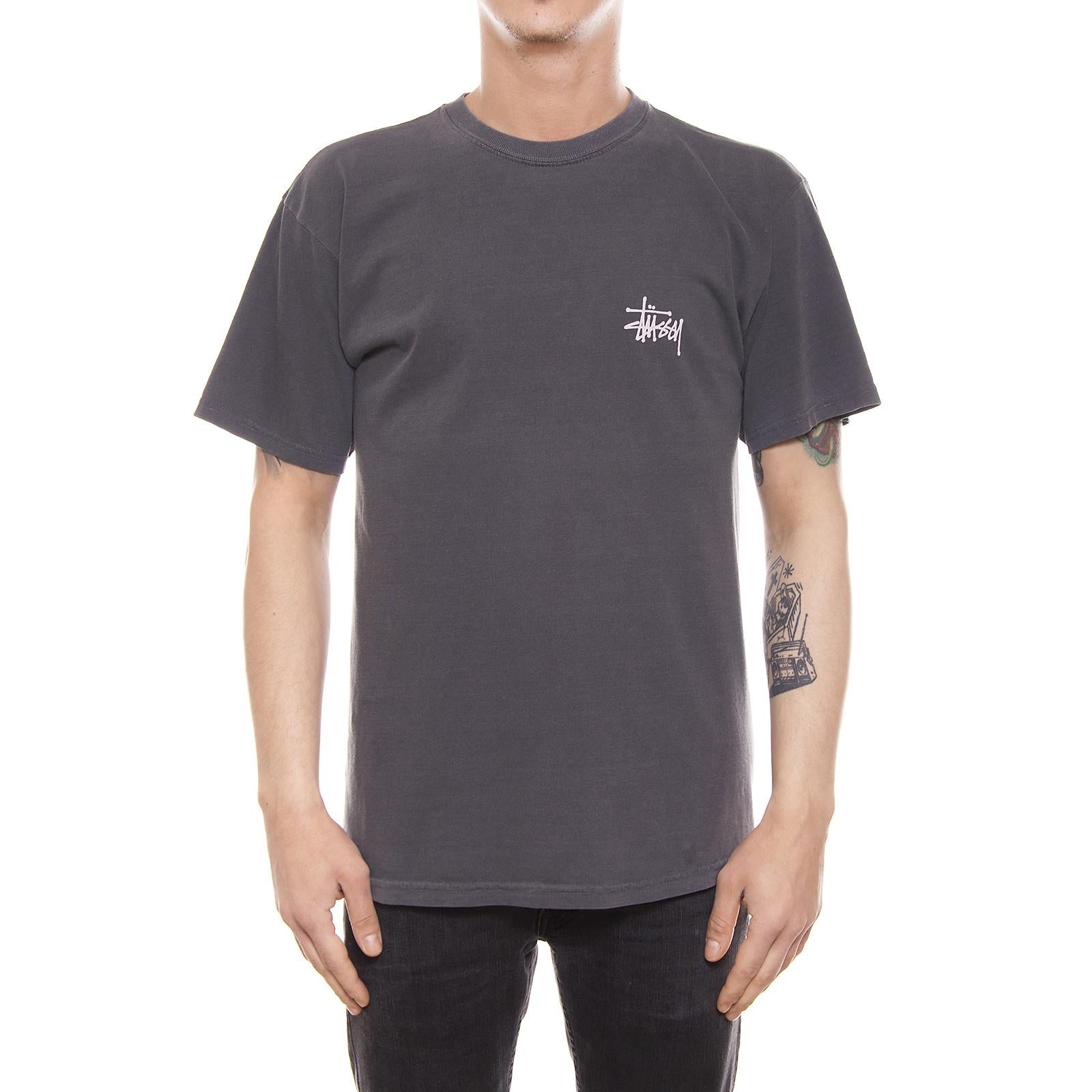 BASIC STUSSY PIG. DYED TEE BLACK 1904031-BLACK  STUSSY 