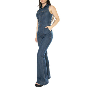 Racer Back Cat Suit Indigo Wranch - Tuta Denim Jeans Donna Blu 112351045  WRANGLER 