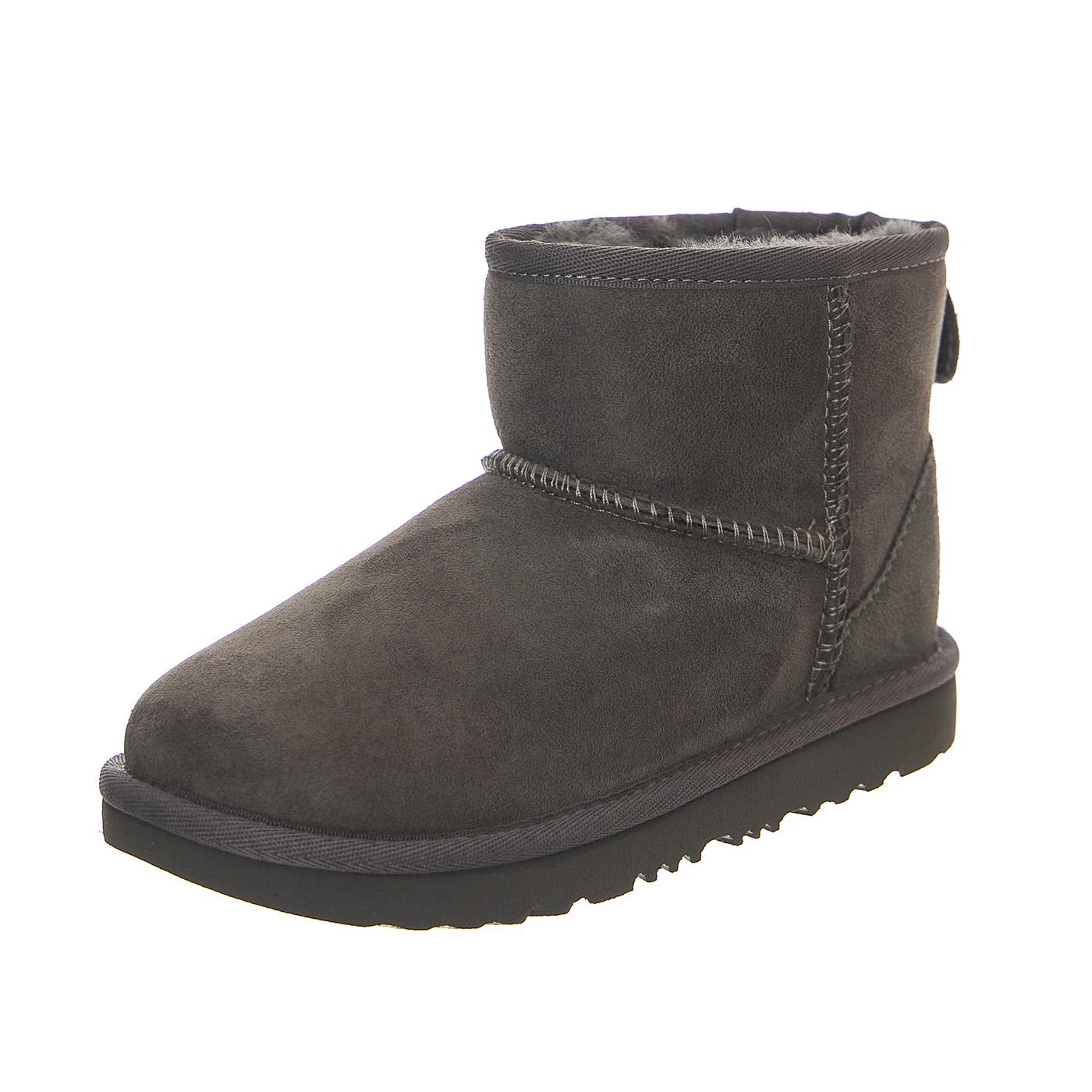 K' Mini Classic II Grey Boots - Stivaletti Bambino Grigi UGKCLMGREY1017715K  UGG 