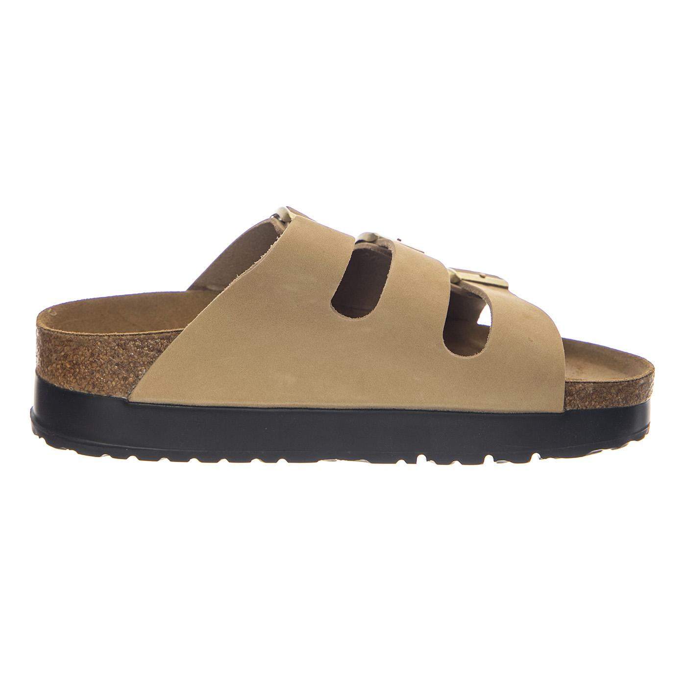 Florida Platf sandcastle, Nubuck Leather - Sandali Donna Beige 1029760  BIRKENSTOCK 