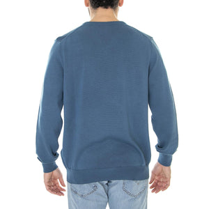 Signature Knitted Crew Neck Wedgewood Blue - Maglione Girocollo Uomo Blu 63370-110  BEN SHERMAN 