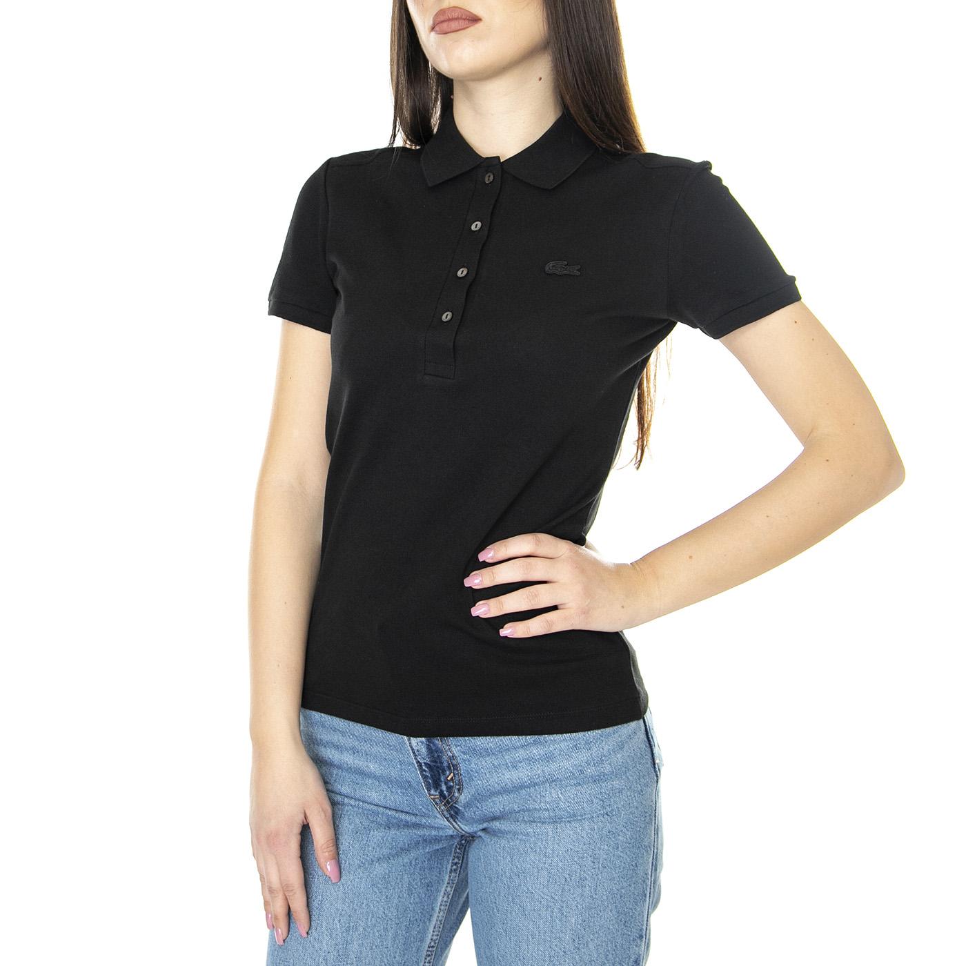 Maglietta M/C 031 - Maglietta Girocollo Donna Nera PF5462-031  LACOSTE 