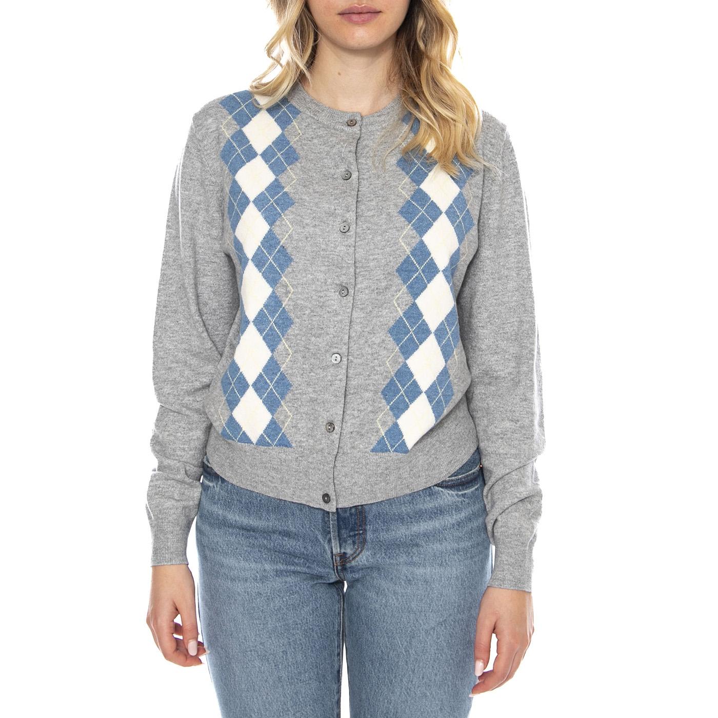 Super Soft Crewneck Cardi Elgin Placed A Blue -- Cardigan Donna Multicolore 0037P-0005 . LEVIS 