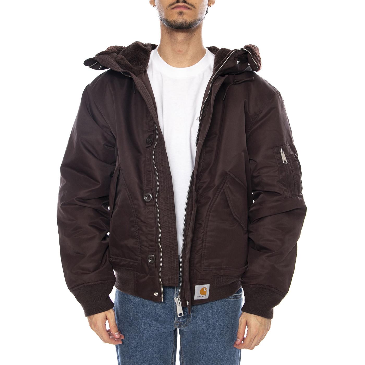 Hd Oltera Bomber Palisander / Angelite - Giacca con Cappuccio Uomo Marrone I035309.3ACXX . CARHARTT WIP 
