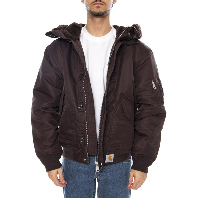 Hd Oltera Bomber Palisander / Angelite - Giacca con Cappuccio Uomo Marrone I035309.3ACXX . CARHARTT WIP 