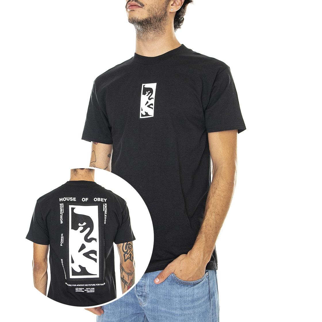 Obey Power & Equality Classic Tee Black - Maglietta Girocollo Uomo Nera 165263172-BLK  OBEY 