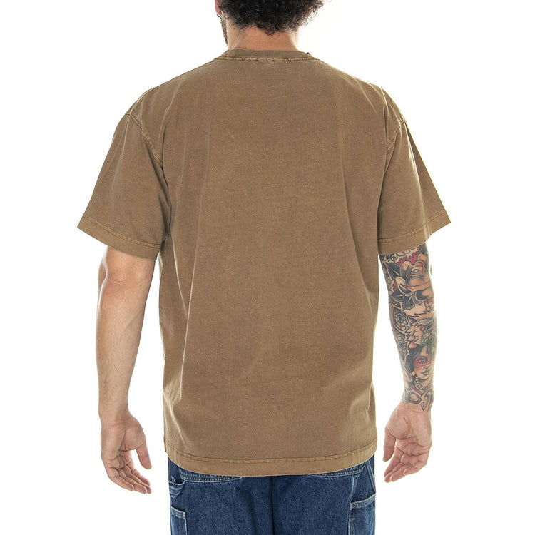 S/S Vista T-Shirt Buffalo /garment dyed - Maglietta Girocollo Uomo Marrone I030780.1CMGD  CARHARTT WIP 