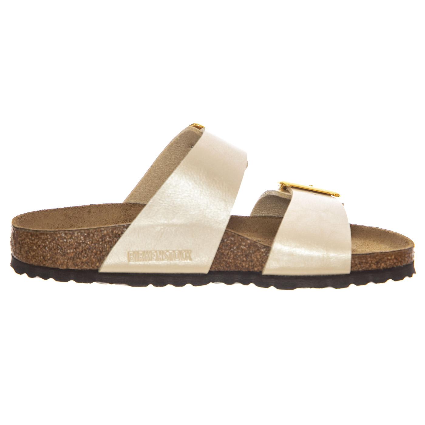 Sydney CB graceful pearl white, Birko Flor - Sandali Donna Beige 1029492  BIRKENSTOCK 