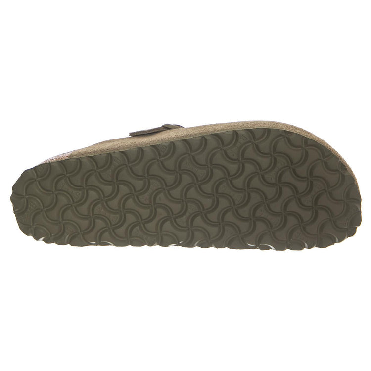 BOSTON FADED SUEDE LEATHER NARROW FIT KHAKI - Sandali Unisex Marroni 1025844 KHI BIRKENSTOCK 