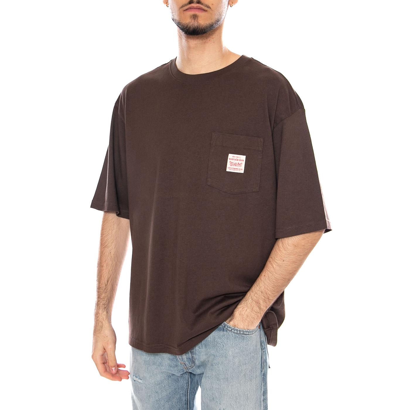 SS Workwear Tee Bracken Brown - Maglietta Girocollo Uomo Marrone A5850-0025 . LEVIS 