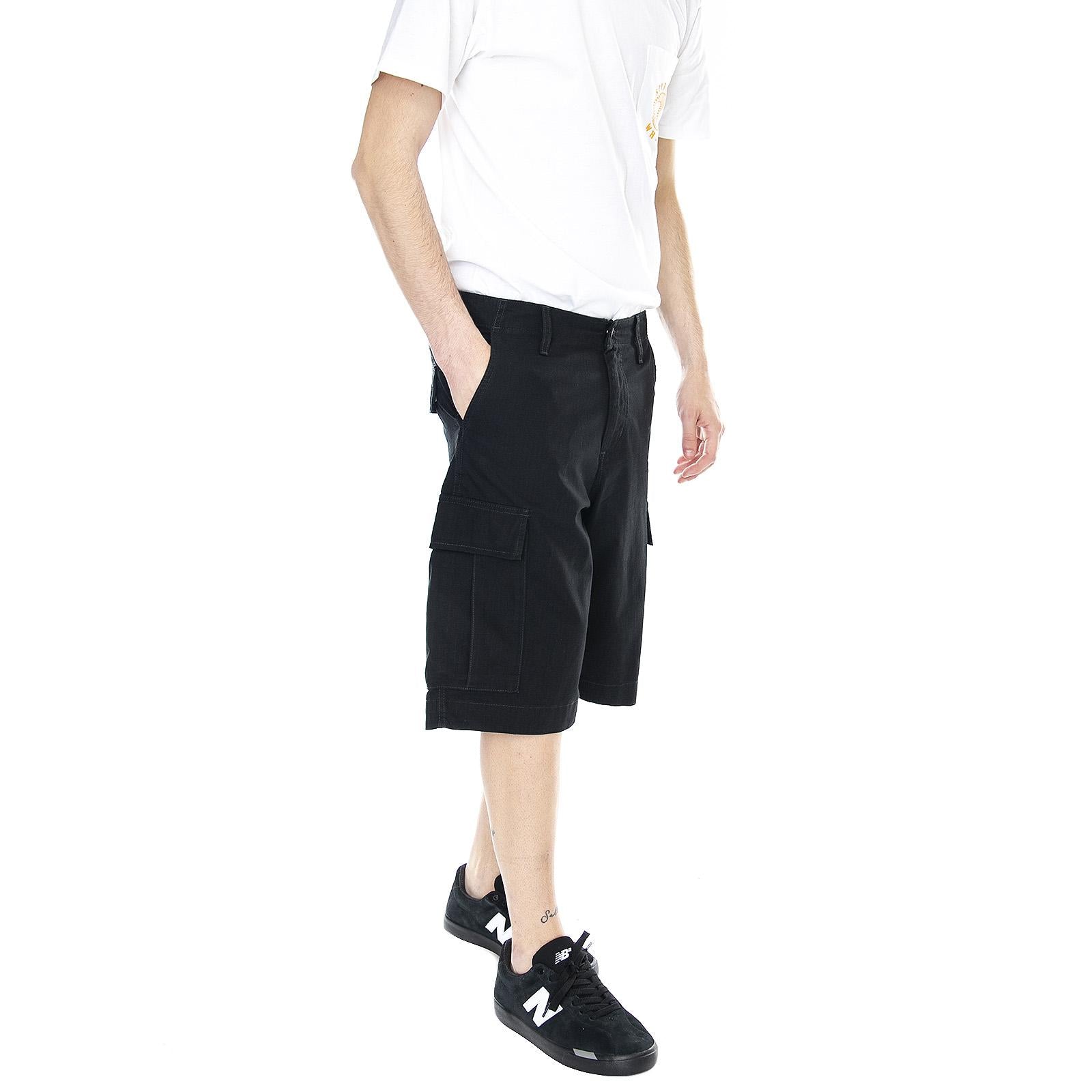 M' Regular Cargo Short Black Rinsed - Bermuda Cargo Uomo Neri I028246.89.02.00  CARHARTT WIP 
