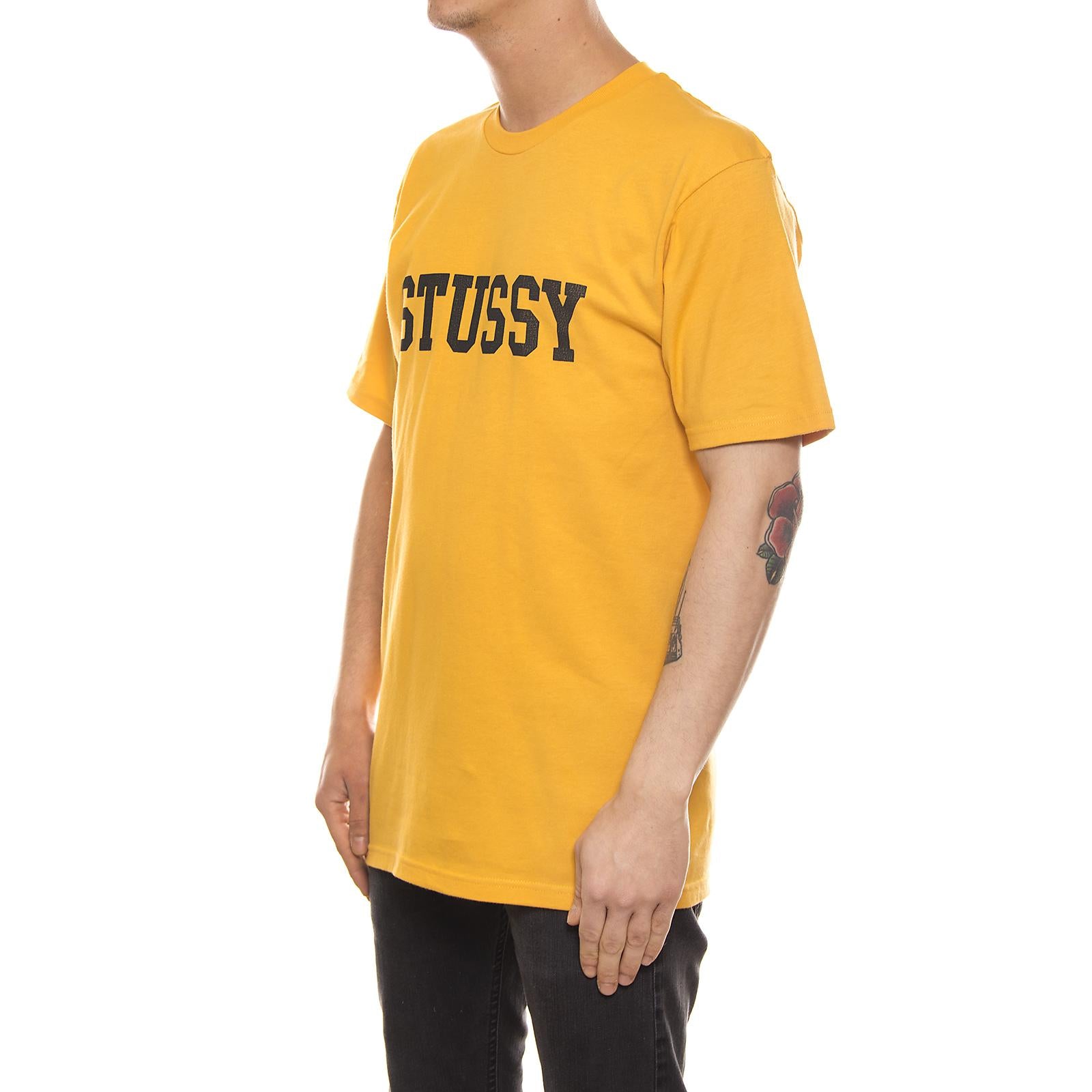 CRACKED TEE MUSTARD 1904008-MUSTARD  STUSSY 