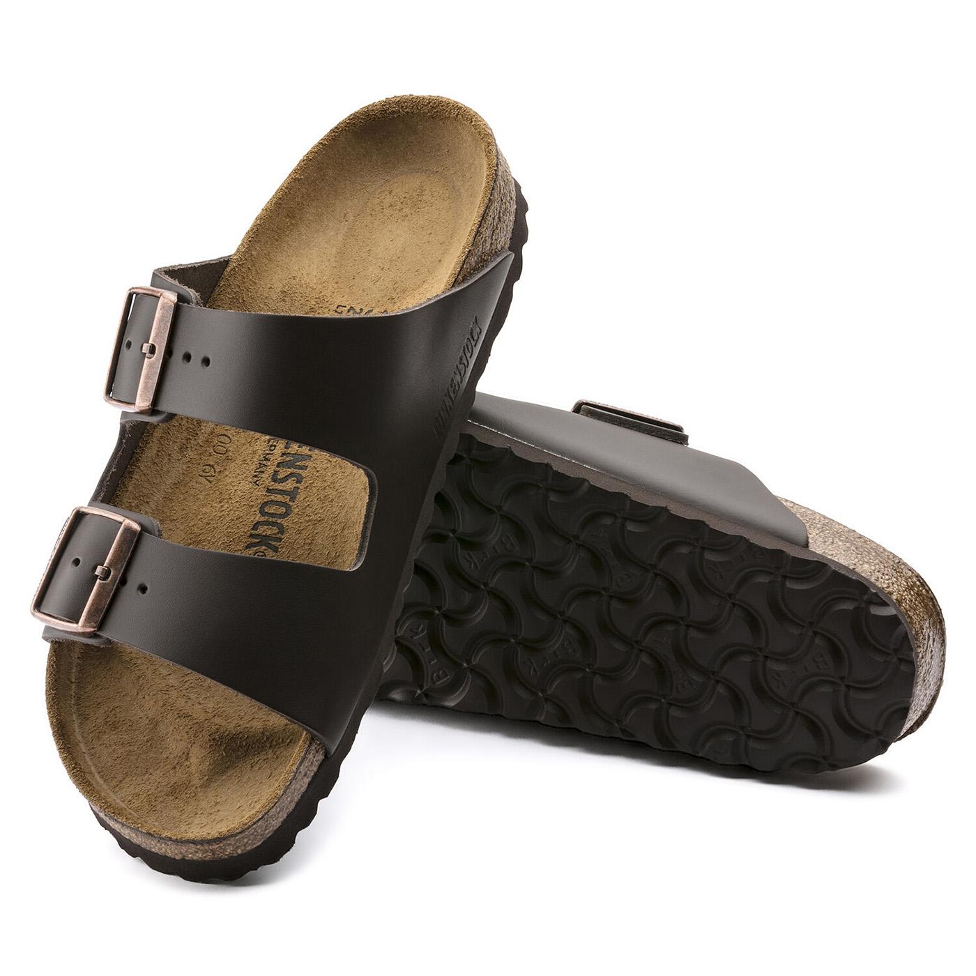 Arizona Bs Dark Brown Natural Leather Narrow Fit - Sandali Donna Marroni - Calzata Stretta 0051103  BIRKENSTOCK 
