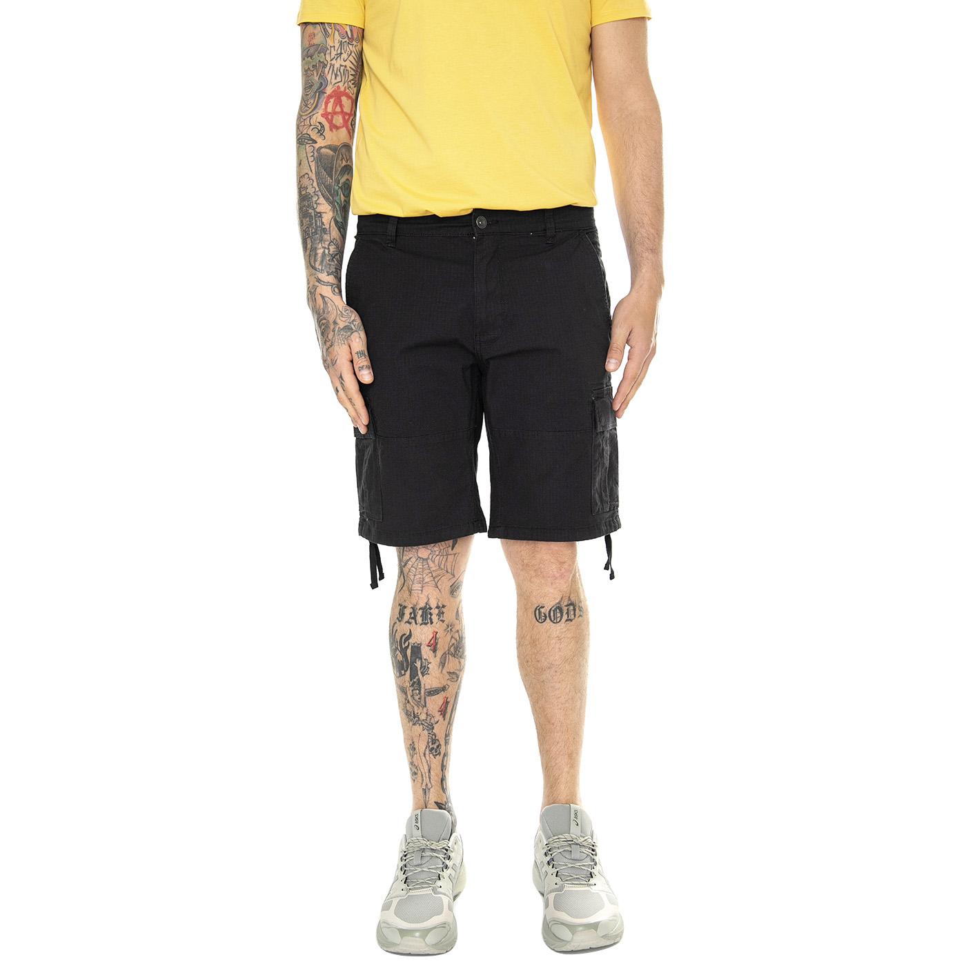 Onsray Life 0020 Ribstop Cargo Shorts CS Black - Bermuda Uomo Neri 22029901-Black  ONLY & SONS 