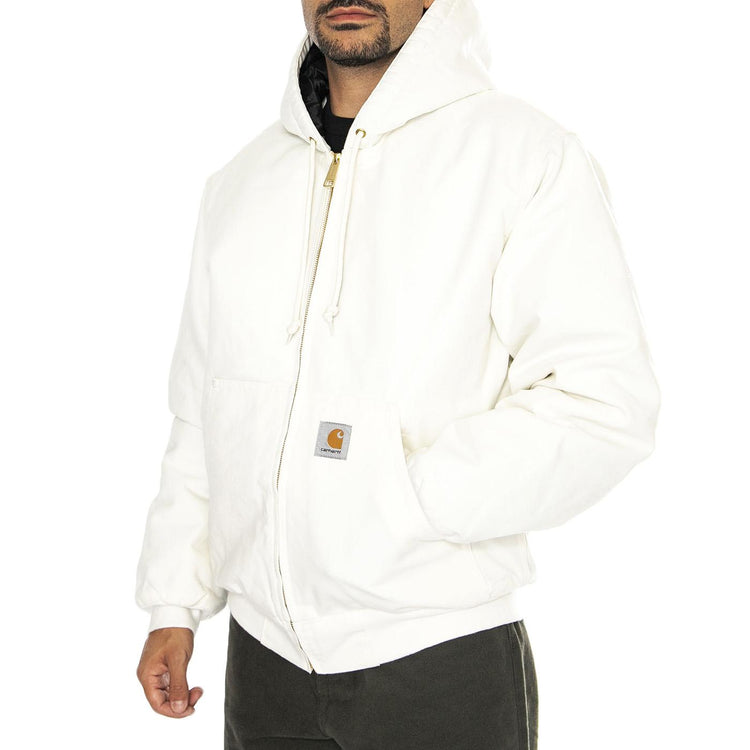OG Active Jacket Wax rinsed - Giacca con Cappuccio Uomo Bianca I027360.D602  CARHARTT WIP 