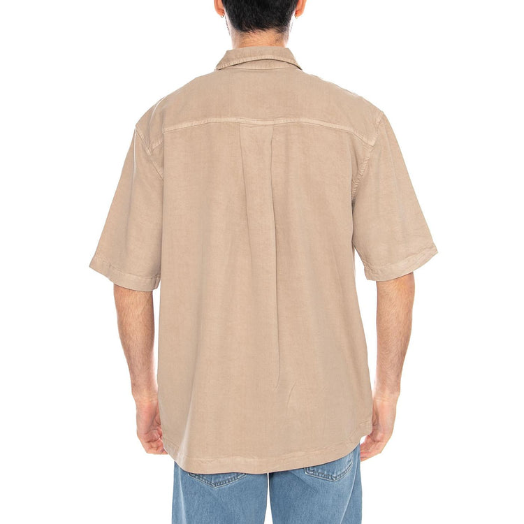 Rhys_MS Shirt Sand Grey - Camicia Maniche Corte Uomo Beige 331313 602 ELVINE 