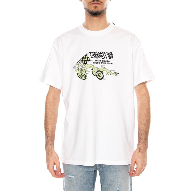 S/S Make Believe League T-S White - Maglietta Girocollo Uomo Bianca I035497.02XX . CARHARTT WIP 