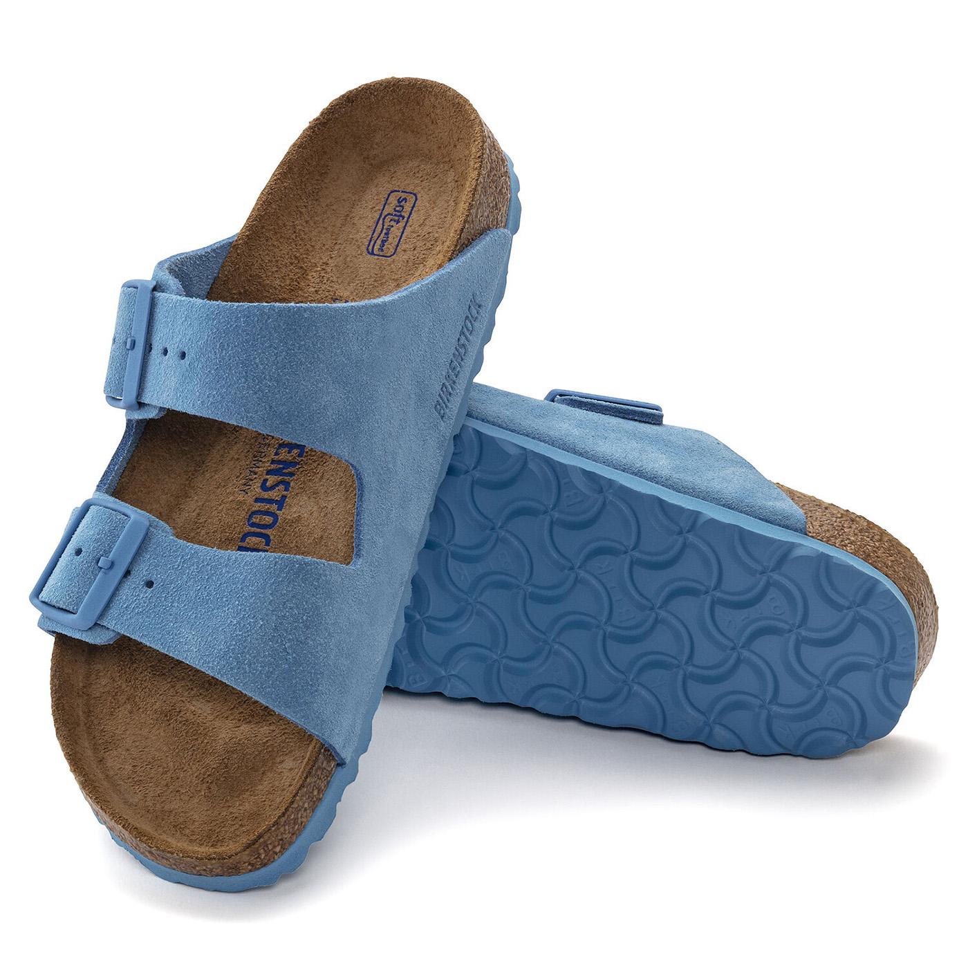 Arizona SFB Sky Blue Suede Leather - Sandali Uomo / Donna Blu 1024066  BIRKENSTOCK 