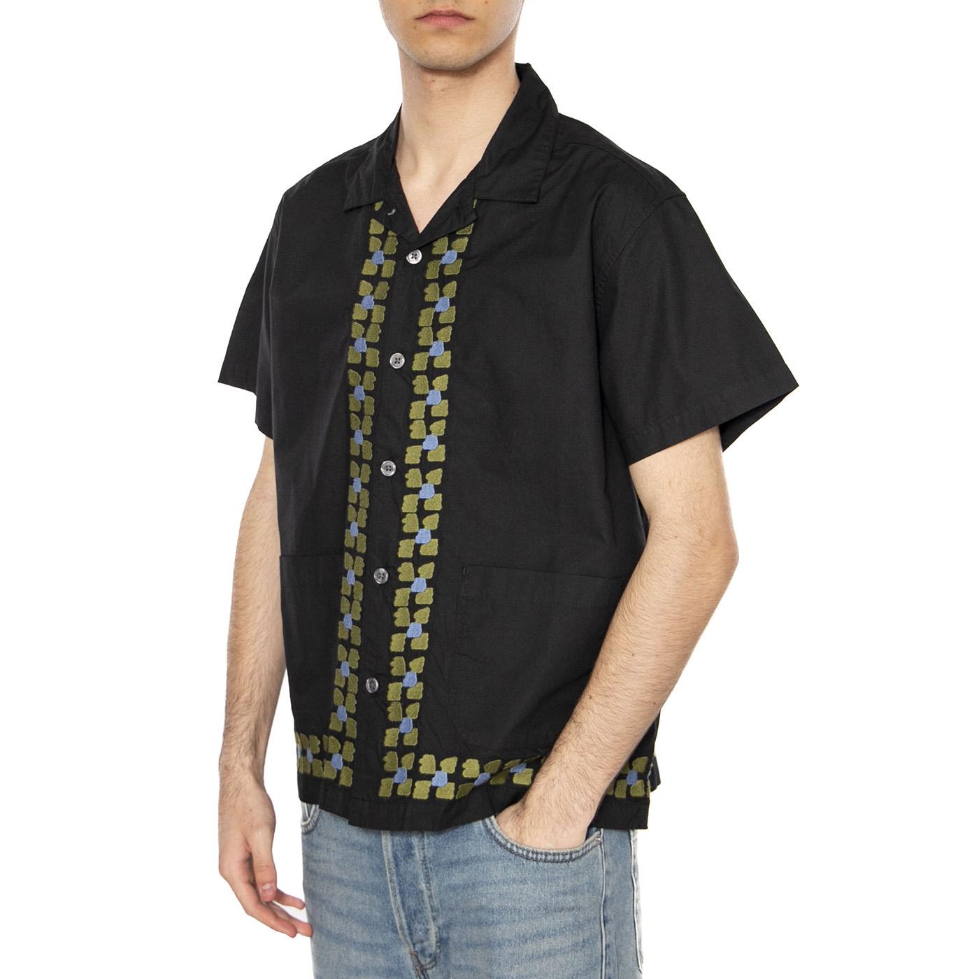 Ruben Woven SS Black Multi - Camicia Maniche Corte Uomo Nera 181210440-BKM  OBEY 
