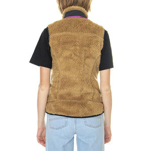 W's Classic Retro-X Vest Nest Brown w/Pitch Blue - Giacca Smanicata Invernale Donna Marrone 23083-NBPI  PATAGONIA 