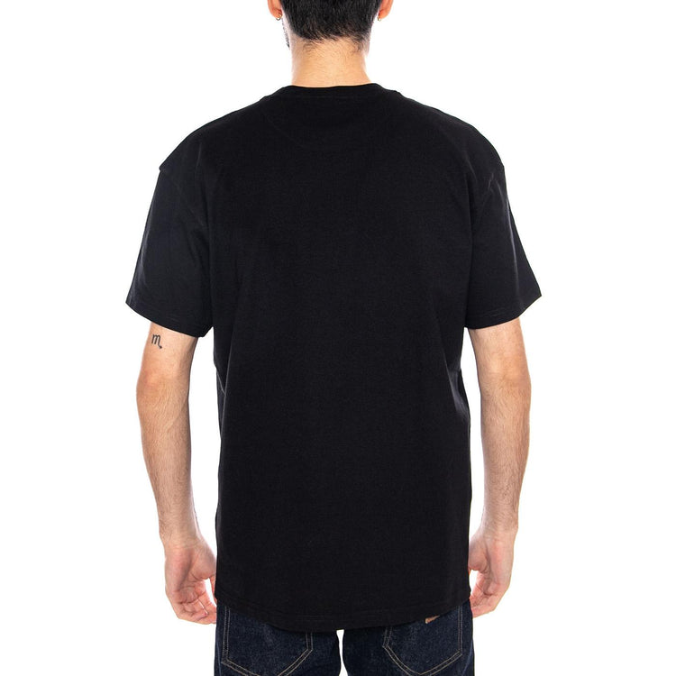 S/S Longhand Pocket T-Shirt Black / White - Maglietta Girocollo Uomo Nera I036204 0D2XX CARHARTT WIP 