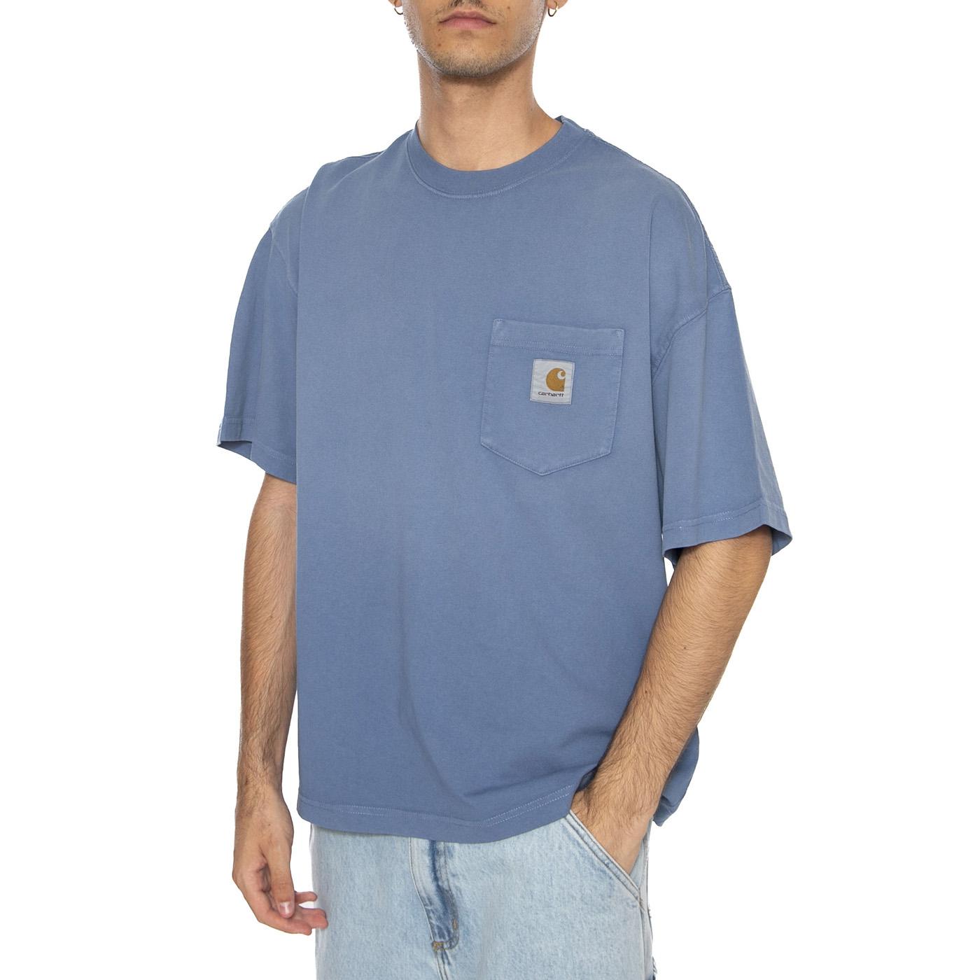 S/S Hudson Pocket T-Shirt Sorrent - Maglietta Girocollo Uomo Blu I035140.1YI5F  CARHARTT WIP 