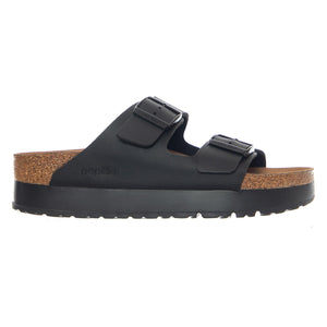 Arizona Platform Vegan Birko Flor Narrow Fit Black - Sandali Donna Neri 1027395 BLK BIRKENSTOCK 