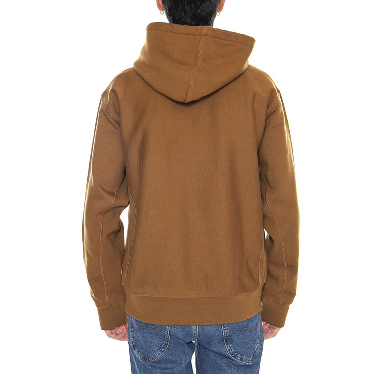Hooded American Script Sweat Hamilton Brown - Felpa con Cappuccio Uomo Marrone I028279.HZXX . CARHARTT WIP 