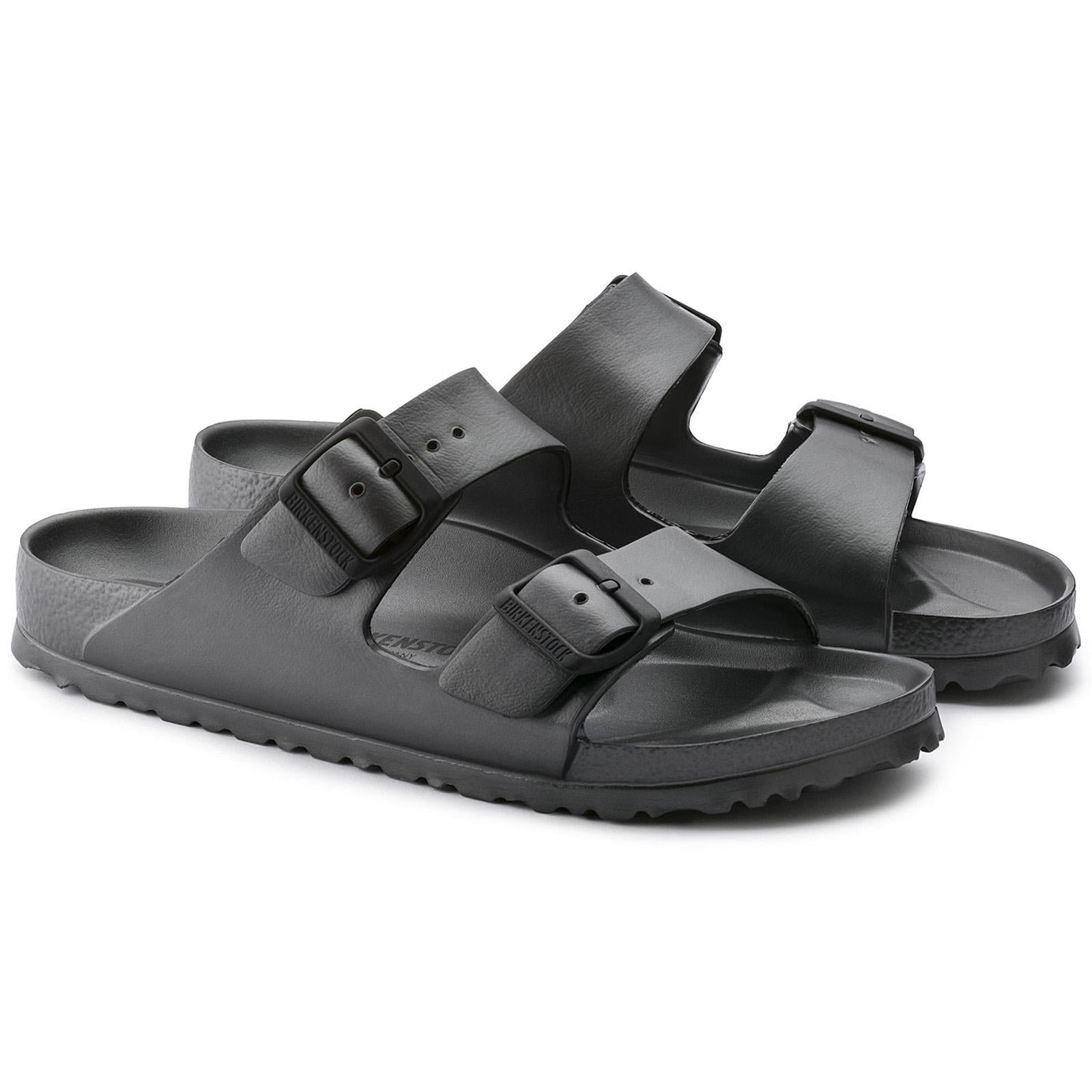 Womens Arizona Eva Sandals  - Metallic Anthracite - Sandali Donna Grigi - Calzata Stretta 1001498  BIRKENSTOCK 