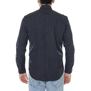 Scattered Square Print Shirt Midnight - Camicia Uomo Blu 61445-036  BEN SHERMAN 