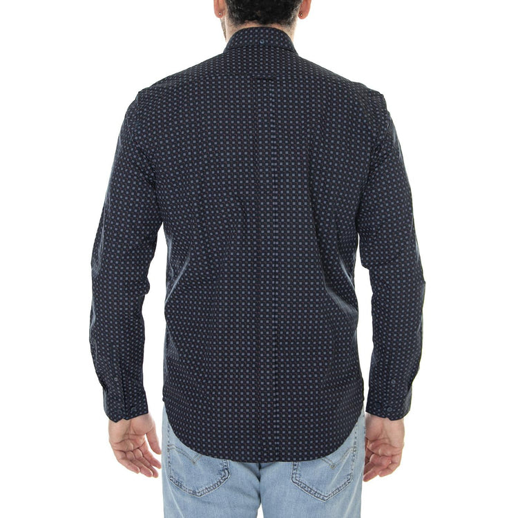Scattered Square Print Shirt Midnight - Camicia Uomo Blu 61445-036  BEN SHERMAN 