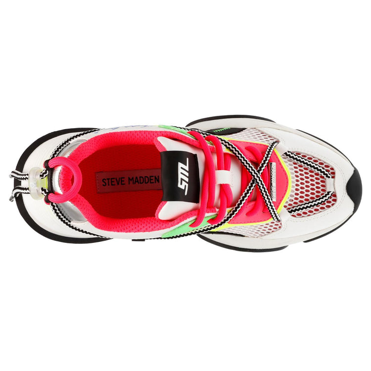 Bonanza Black / Fuchsia PU + Mesh - Scarpe Stringate Profilo Basso Donna Multicolore SMPBONANZA-BLAFUS  STEVE MADDEN 